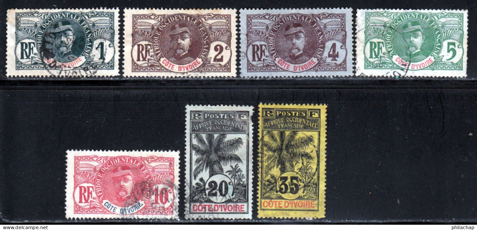 Cote D'Ivoire 1906 Yvert 21 / 26 - 29 (o) B Oblitere(s) - Used Stamps