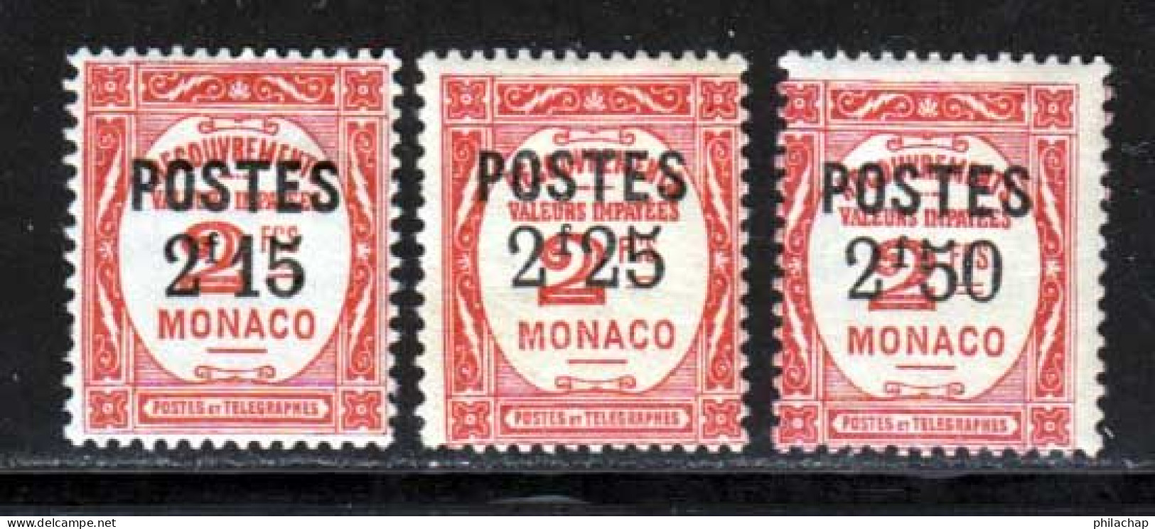Monaco 1937 Yvert 151 / 153 * B Charniere(s) - Ongebruikt
