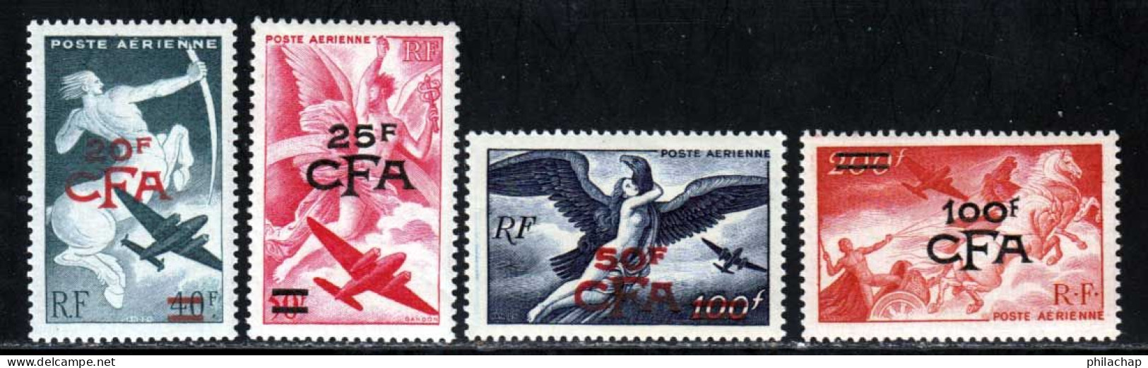 Reunion PA 1949 Yvert 45 / 48 ** TB - Posta Aerea