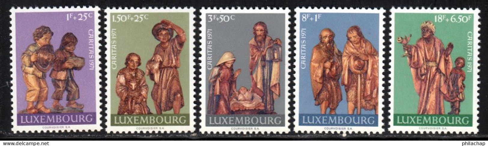 Luxembourg 1971 Yvert 786 / 790 ** TB Bord De Feuille - Ungebraucht