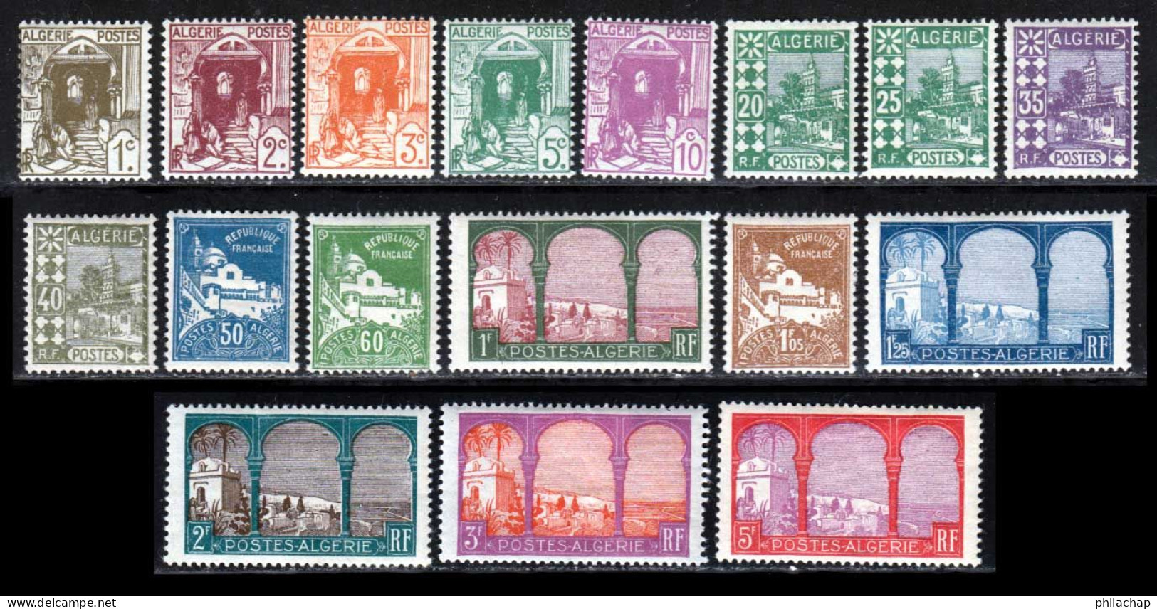 Algerie 1926 Yvert 34 / 38-40-42-44-45-47-48-51 / 56 * TB Charniere(s) - Neufs