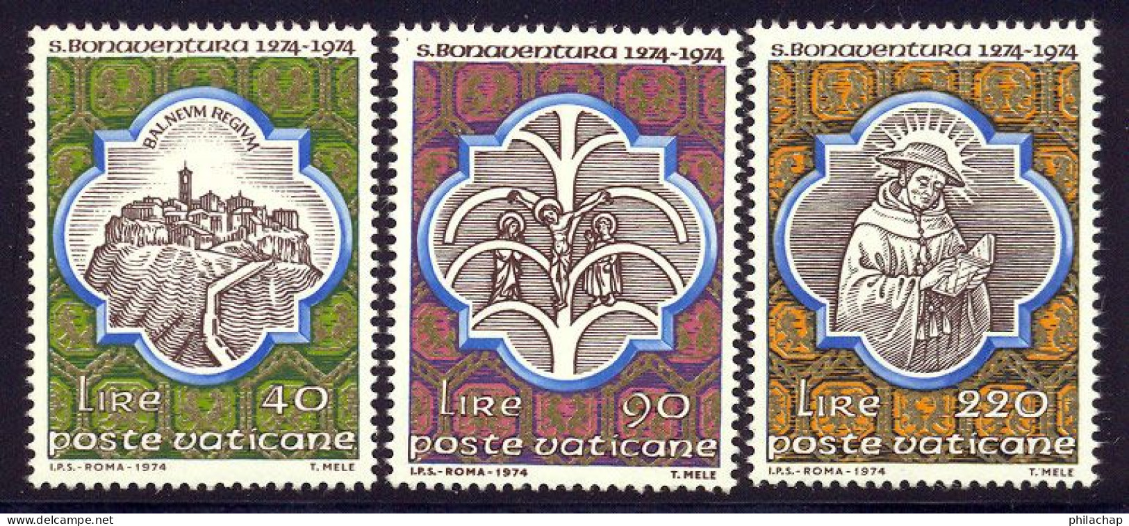 Vatican 1974 Yvert 579 / 581 ** TB - Nuevos