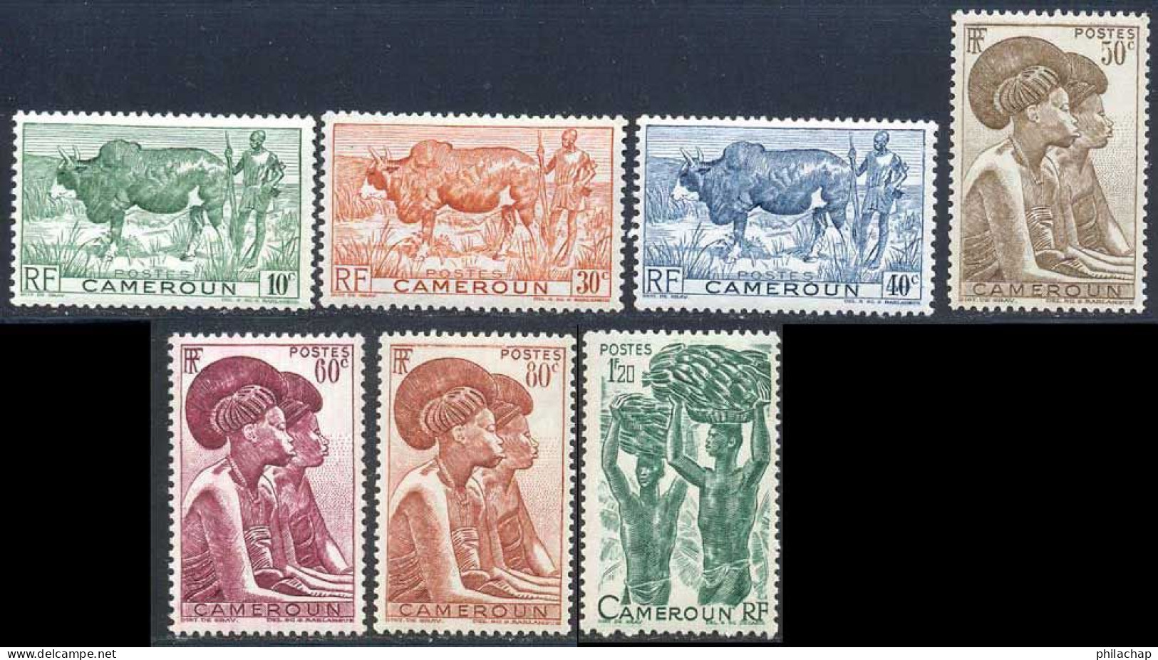 Cameroun 1946 Yvert 276 / 281 - 283 ** TB - Nuevos