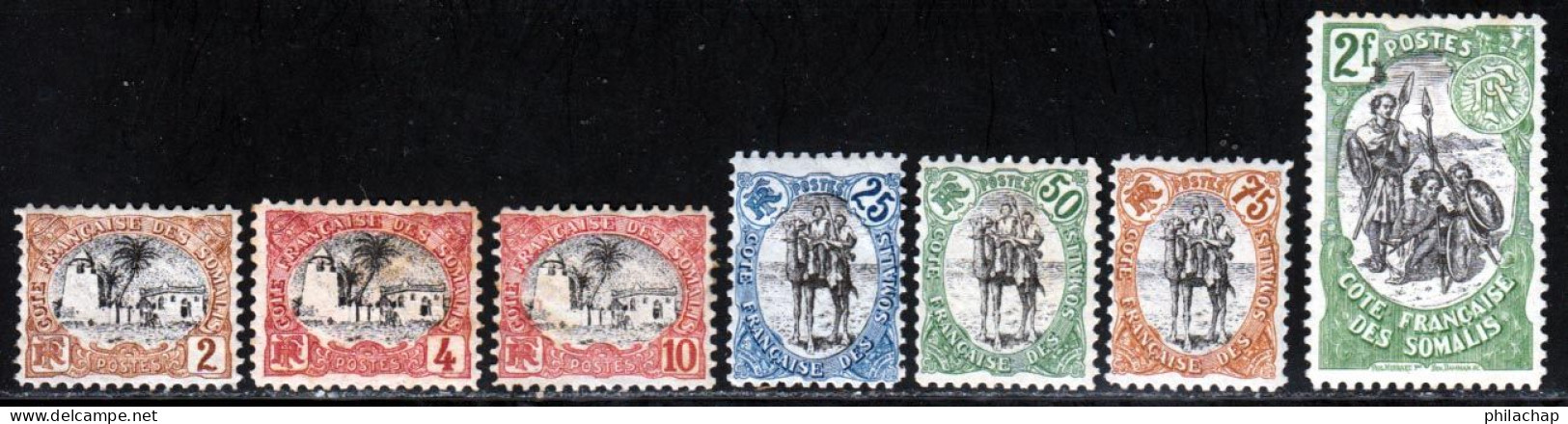 Cote Des Somalis 1903 Yvert 54-55-57-60-62-63-65 * B Charniere(s) - Unused Stamps