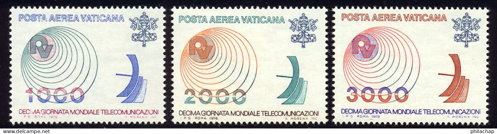 Vatican PA 1978 Yvert 63 / 65 ** TB - Poste Aérienne
