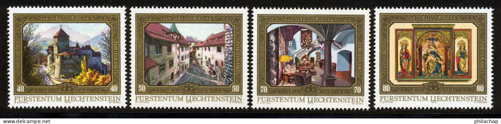 Liechtenstein 1978 Yvert 647 / 650 ** TB Bord De Feuille - Unused Stamps