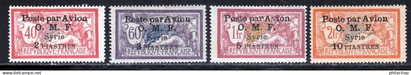 Syrie PA 1922 Yvert 10 / 13 * TB Charniere(s) - Poste Aérienne