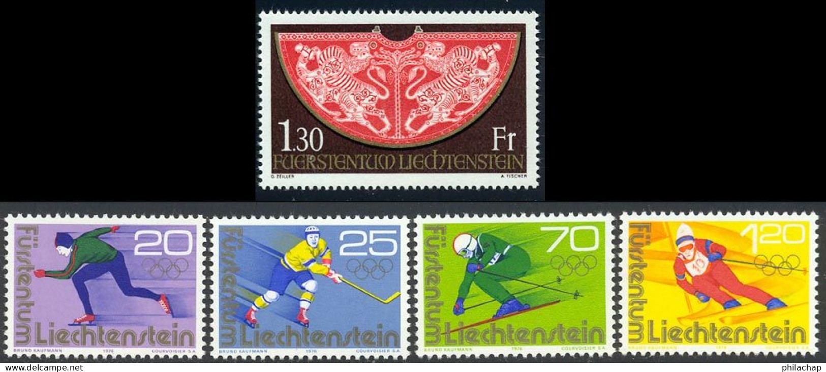 Liechtenstein 1975 Yvert 577 / 581 ** TB - Unused Stamps