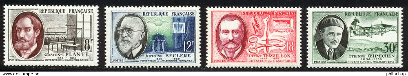France 1957 Yvert 1095 / 1098 ** TB - Nuovi