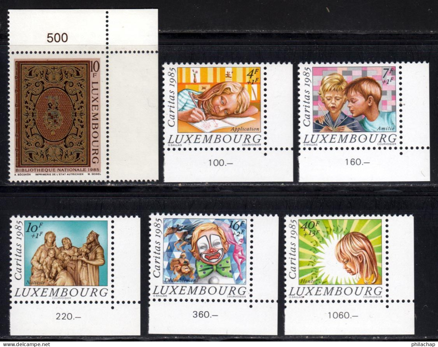 Luxembourg 1985 Yvert 1087 / 1092 ** TB - Ungebraucht