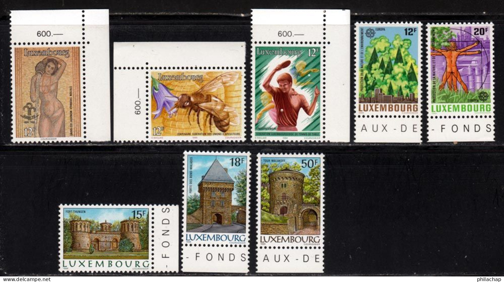 Luxembourg 1986 Yvert 1098 / 1105 ** TB - Neufs