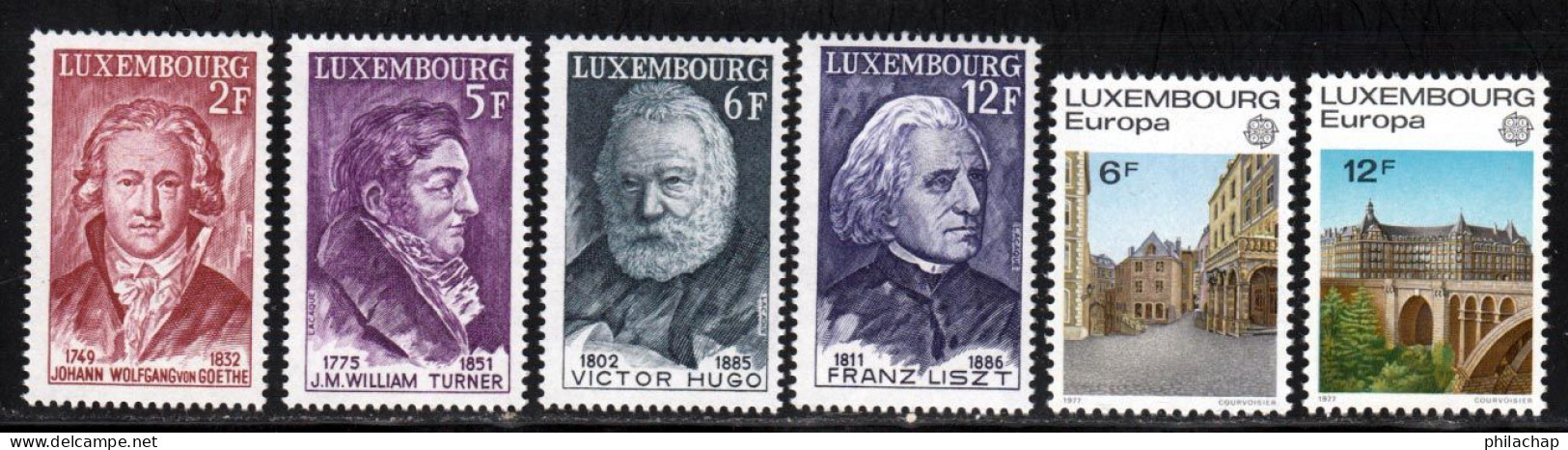 Luxembourg 1977 Yvert 891 / 896 ** TB - Unused Stamps