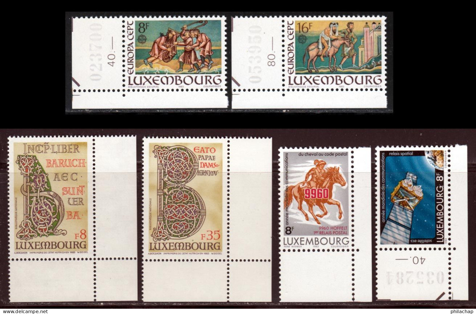 Luxembourg 1983 Yvert 1024 / 1029 ** TB Coin De Feuille - Unused Stamps