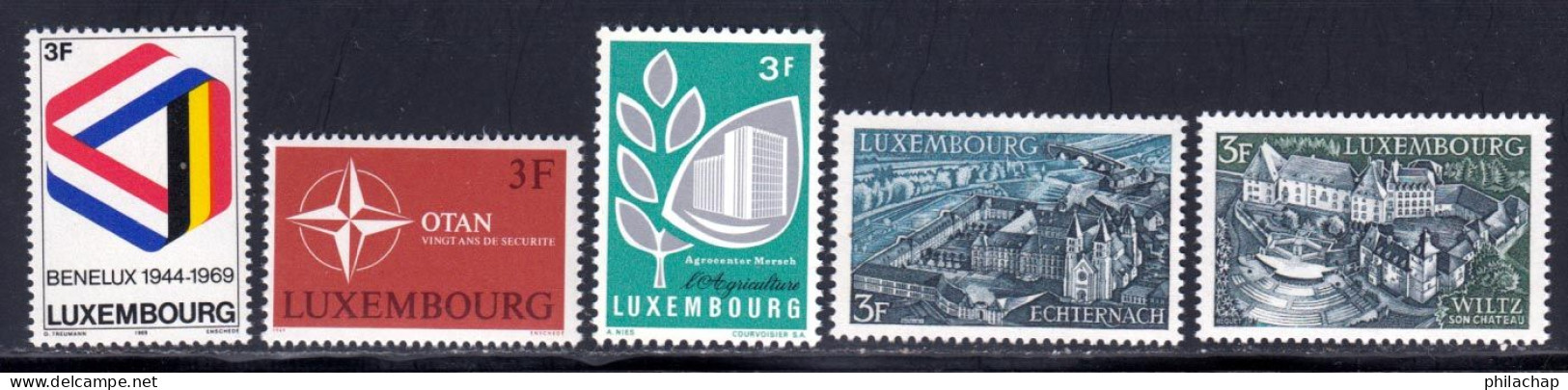 Luxembourg 1969 Yvert 743 / 747 ** TB - Ungebraucht