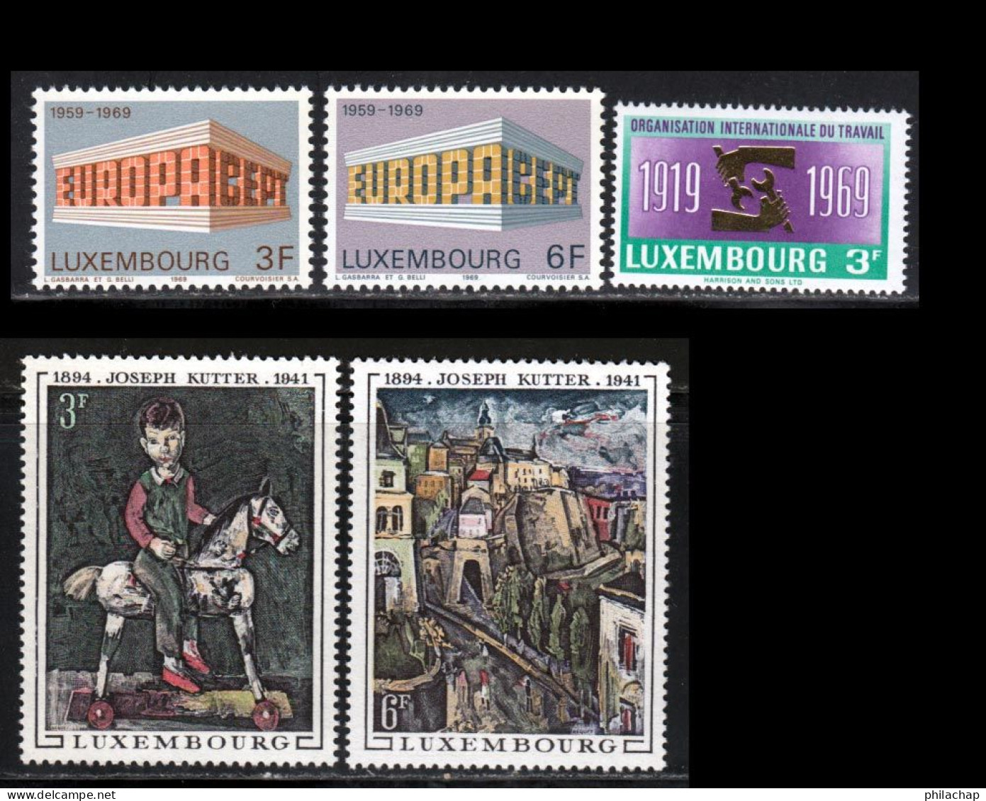 Luxembourg 1969 Yvert 738 / 742 ** TB - Unused Stamps