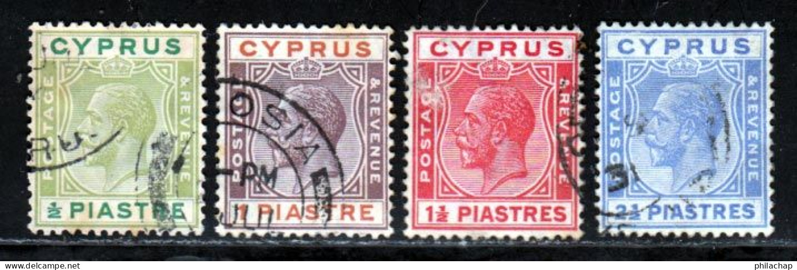 Chypre 1924 Yvert 86 / 94 (o) B Oblitere(s) - Chypre (...-1960)