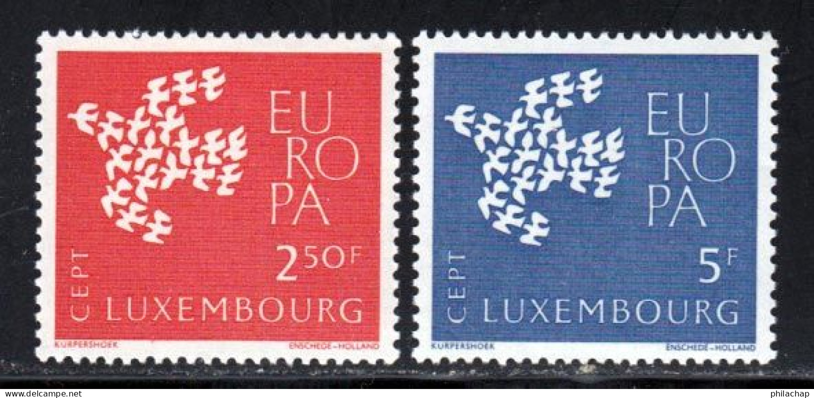 Luxembourg 1961 Yvert 601 / 602 ** TB - Nuovi