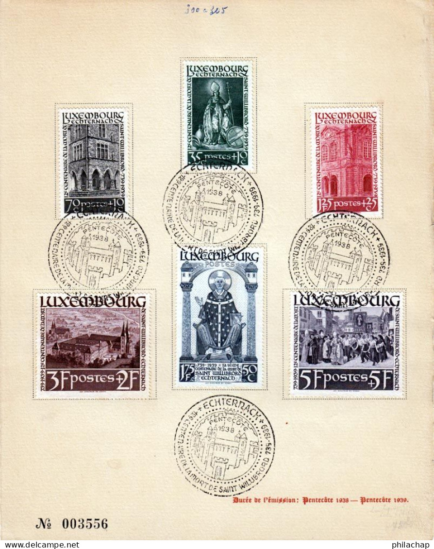 Luxembourg 1938 Yvert 300 / 305 (o) B Oblitere(s) - Usati