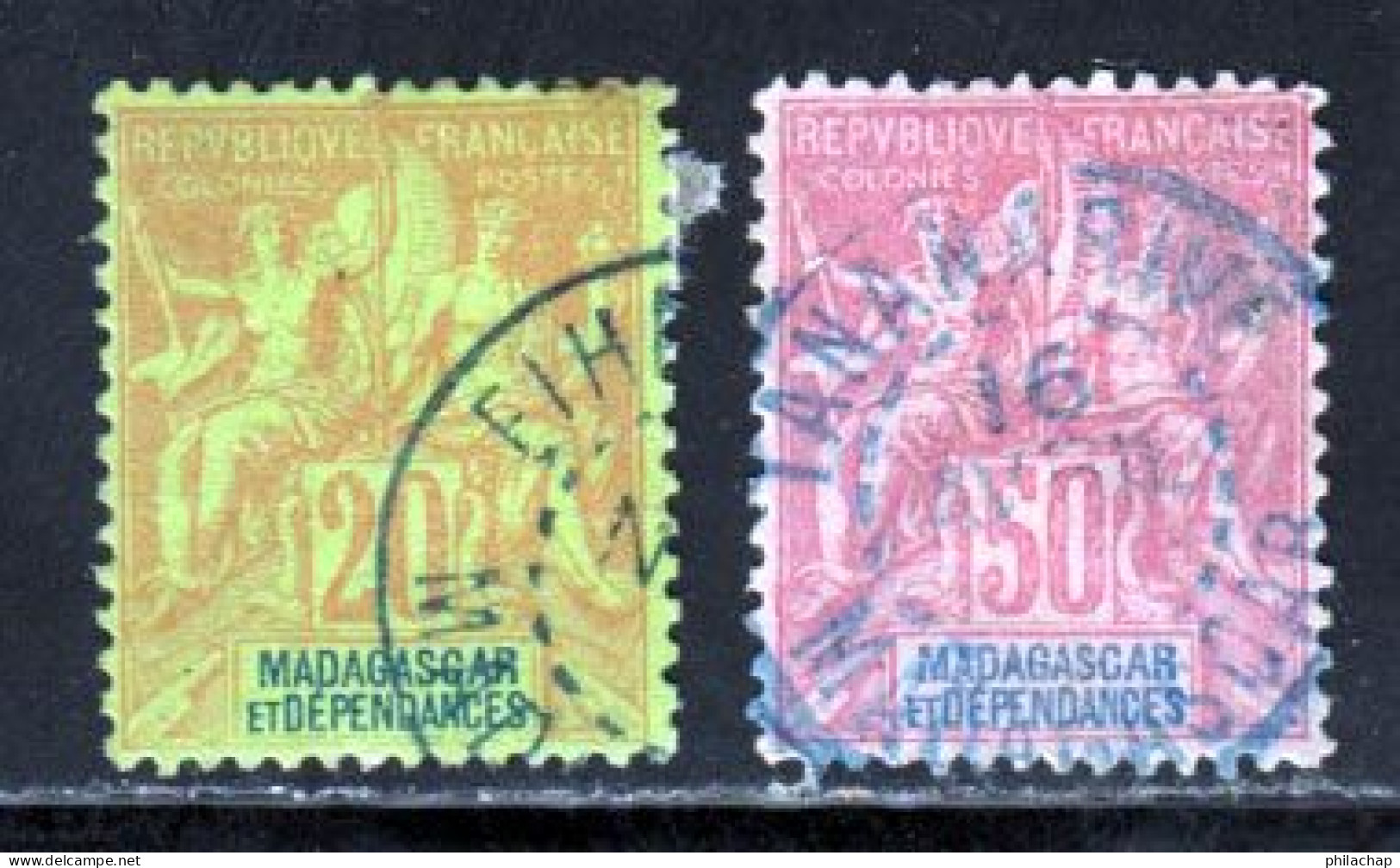 Madagascar 1896 Yvert 34 - 38 (o) B Oblitere(s) - Usati