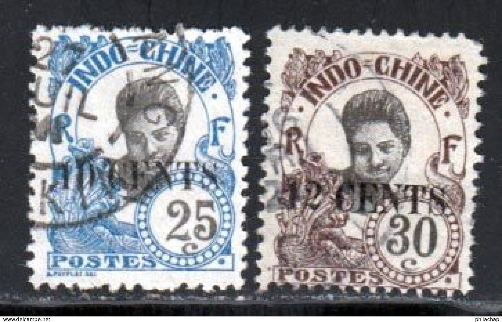 Indochine 1919 Yvert 79 - 80 (o) B Oblitere(s) - Used Stamps