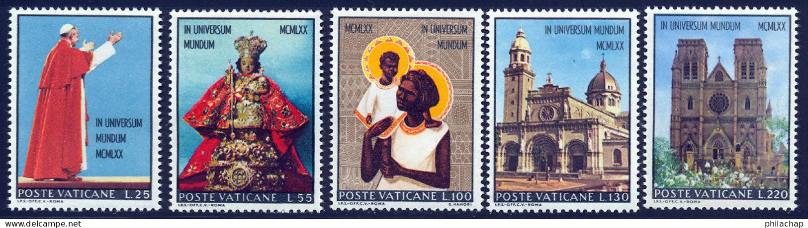 Vatican 1970 Yvert 513 / 517 ** TB - Unused Stamps