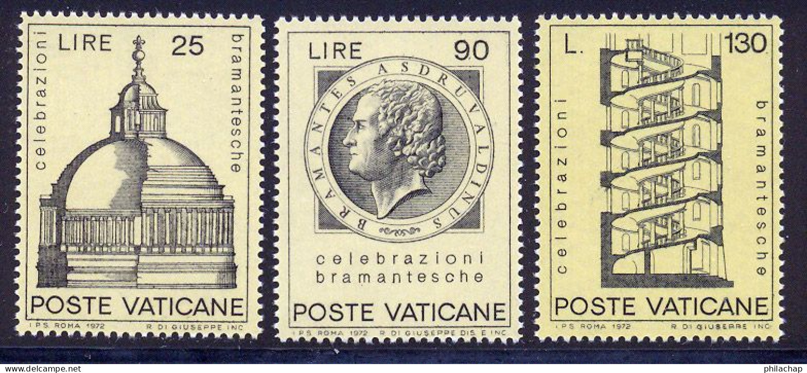 Vatican 1972 Yvert 533 / 535 ** TB - Nuovi
