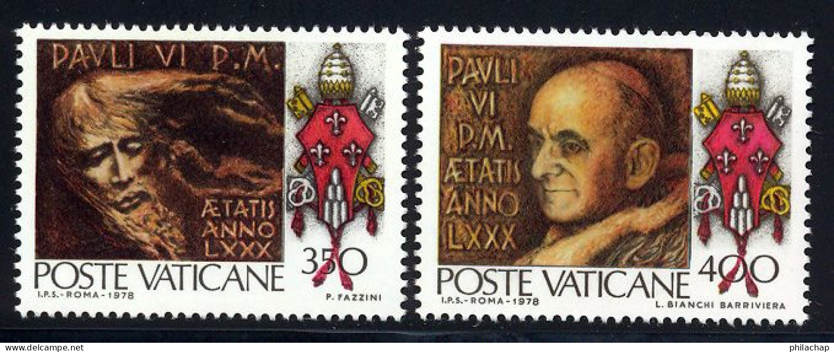 Vatican 1978 Yvert 651 / 652 ** TB Bord De Feuille - Nuovi
