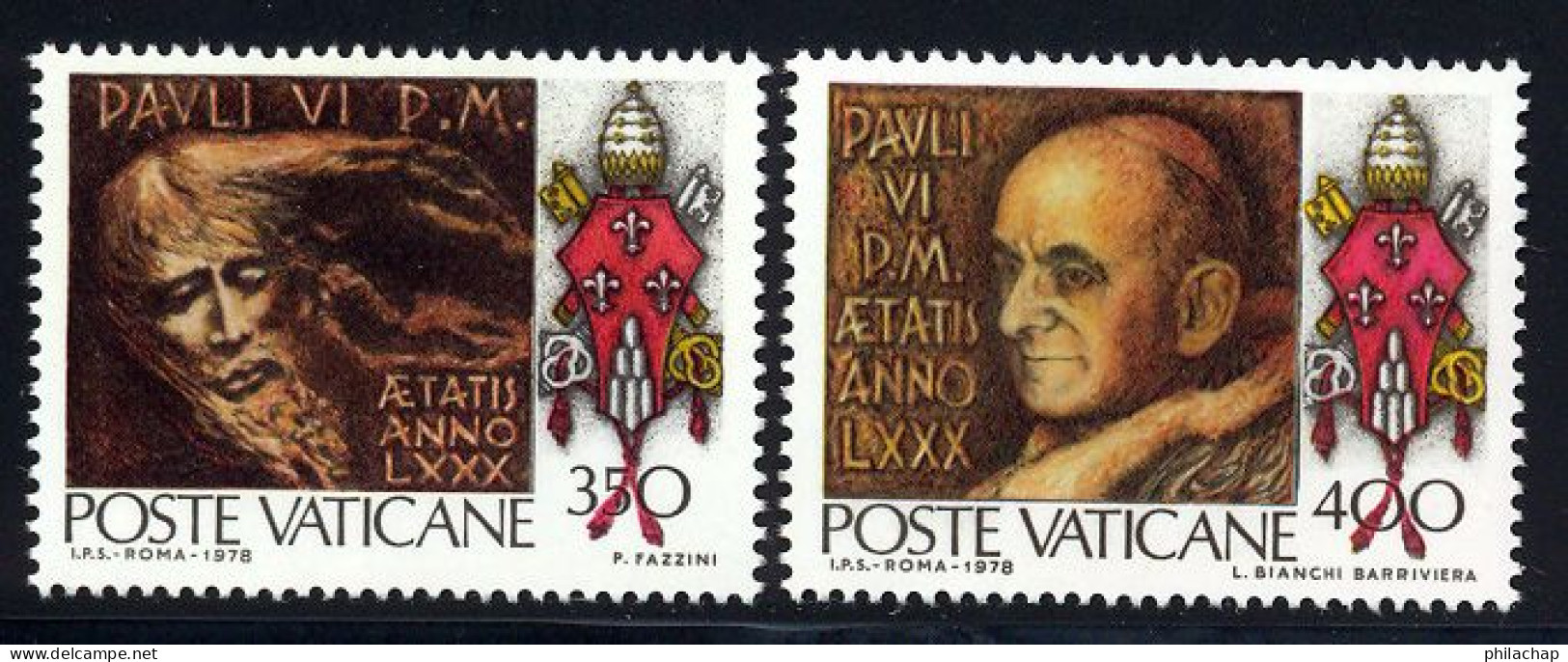 Vatican 1978 Yvert 651 / 652 ** TB Bord De Feuille - Neufs