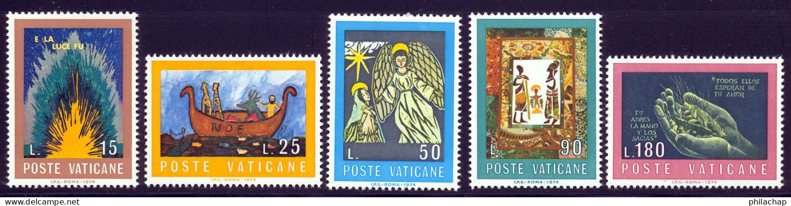 Vatican 1974 Yvert 571 / 575 ** TB - Ungebraucht