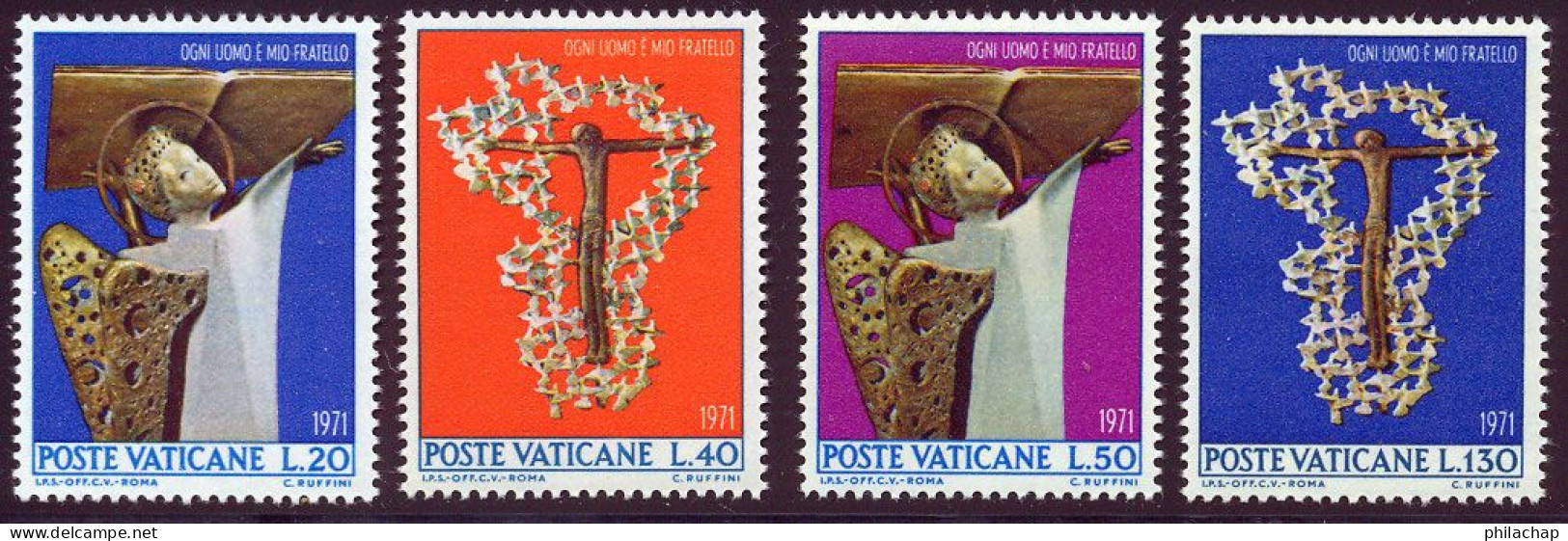 Vatican 1971 Yvert 518 / 521 ** TB - Neufs