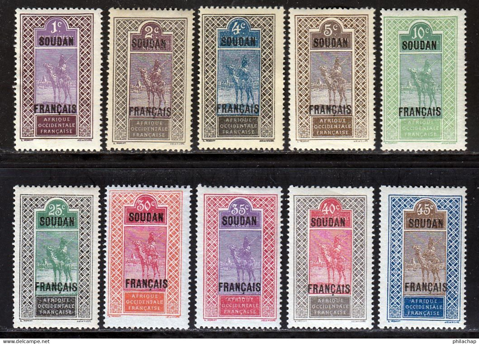 Soudan 1921 Yvert 20 / 24 - 27 / 31 * TB Charniere(s) - Unused Stamps