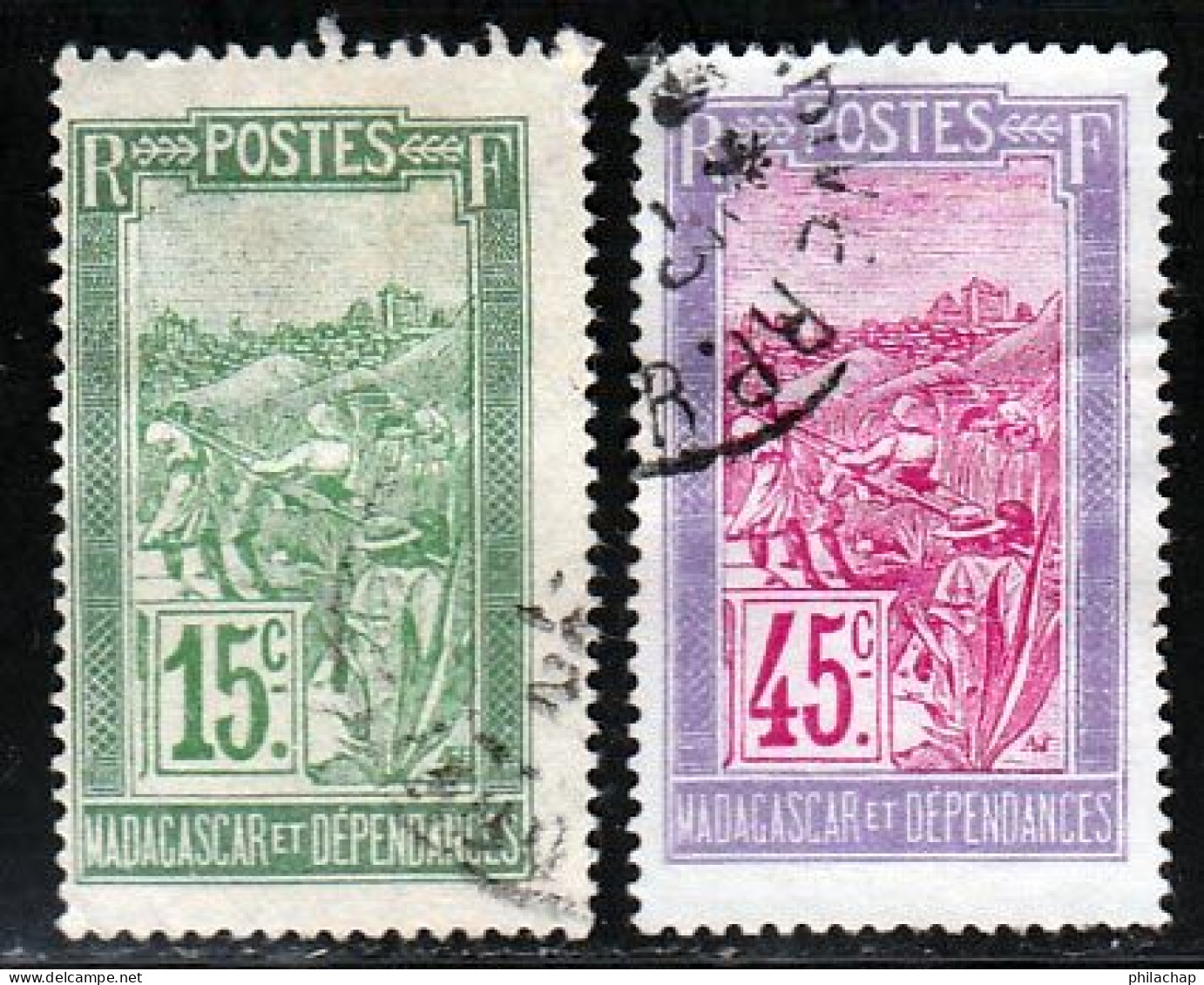 Madagascar 1927 Yvert 156 - 159 (o) B Oblitere(s) - Usados