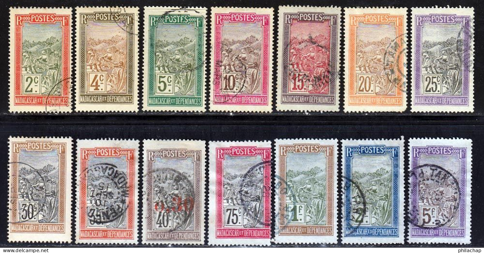 Madagascar 1908 Yvert 95 / 104 - 107 / 110 (o) B Oblitere(s) - Gebraucht