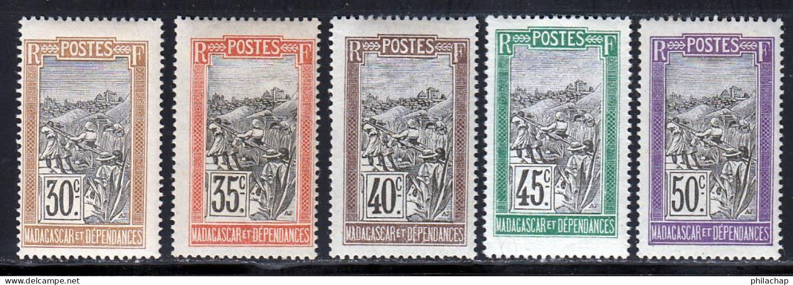 Madagascar 1908 Yvert 102 / 106 * TB Charniere(s) - Nuevos