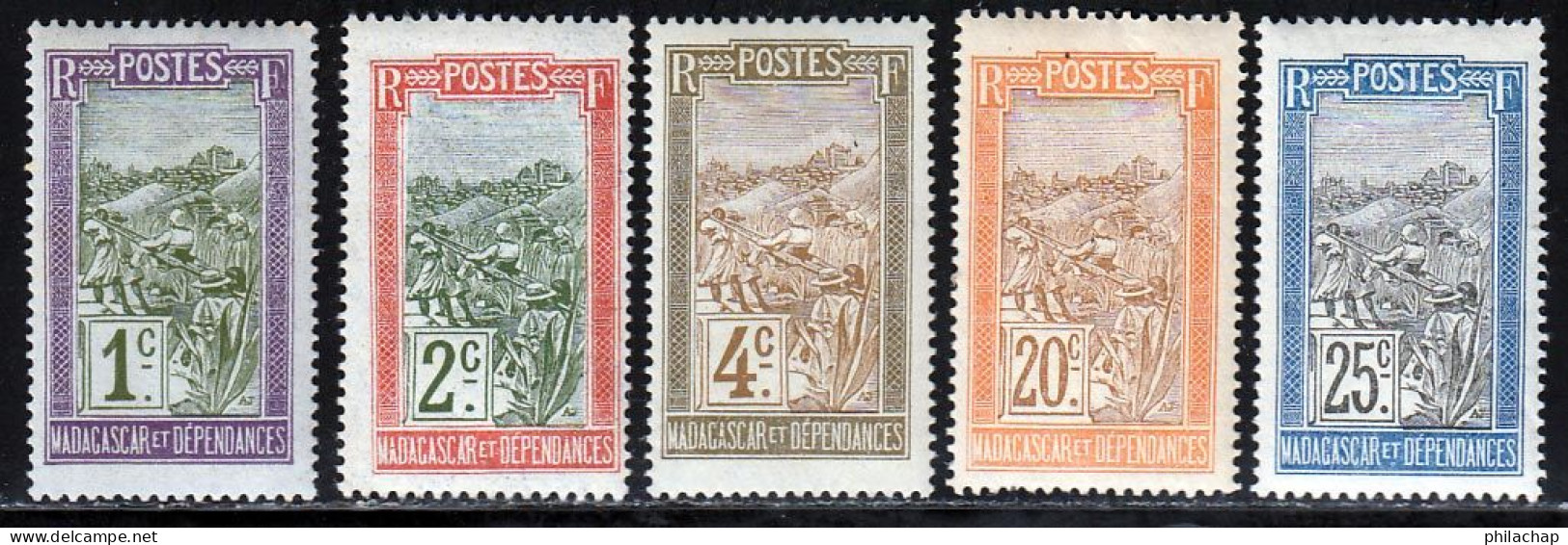 Madagascar 1908 Yvert 94 / 96 - 100 - 101 * TB Charniere(s) - Nuovi