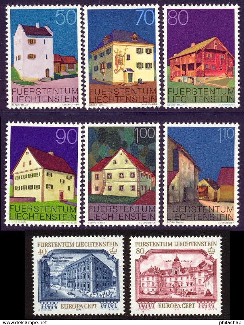 Liechtenstein 1978 Yvert 633 / 640 ** TB - Ungebraucht