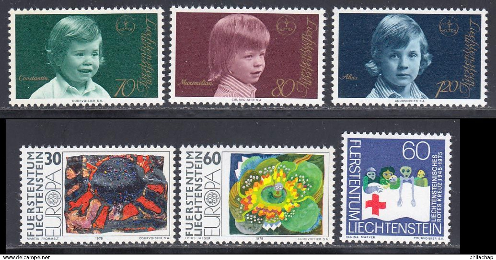 Liechtenstein 1975 Yvert 563 / 568 ** TB - Ungebraucht