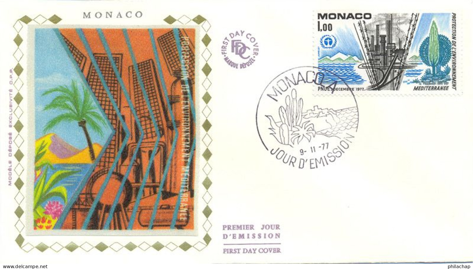 Monaco FDC 1977 Yvert 1117 Environnement - FDC