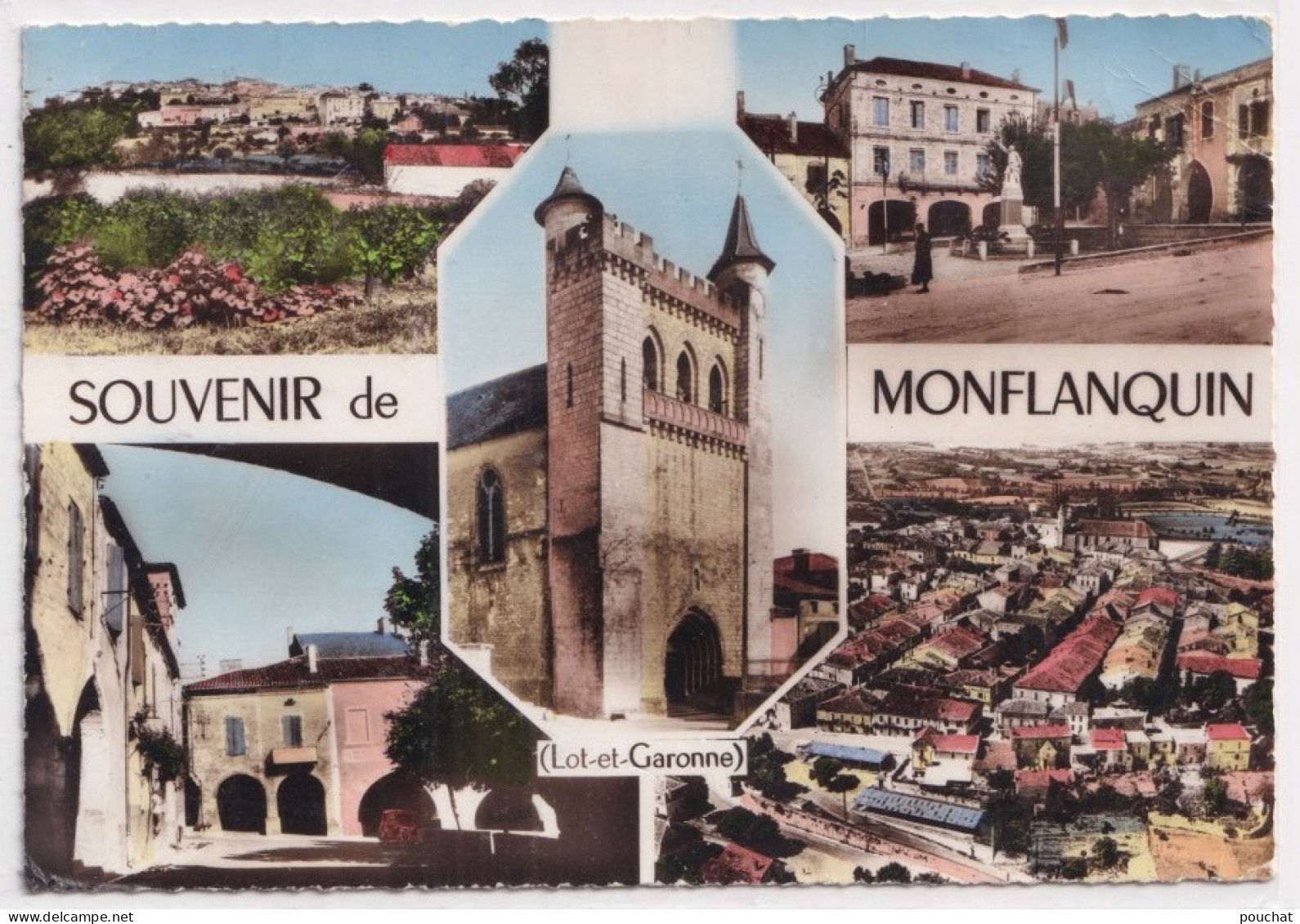 F14-47) MONFLANQUIN (LOT ET GARONNE) SOUVENIR - ( 2 SCANS )  - Monflanquin