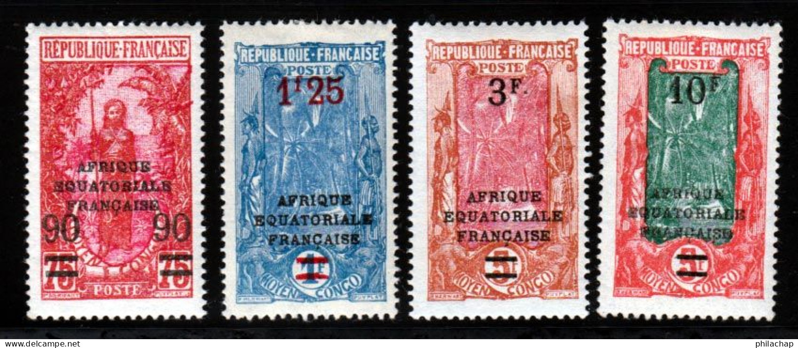 Congo Français 1926 Yvert 100 - 101 - 103 - 104 * TB Charniere(s) - Ungebraucht