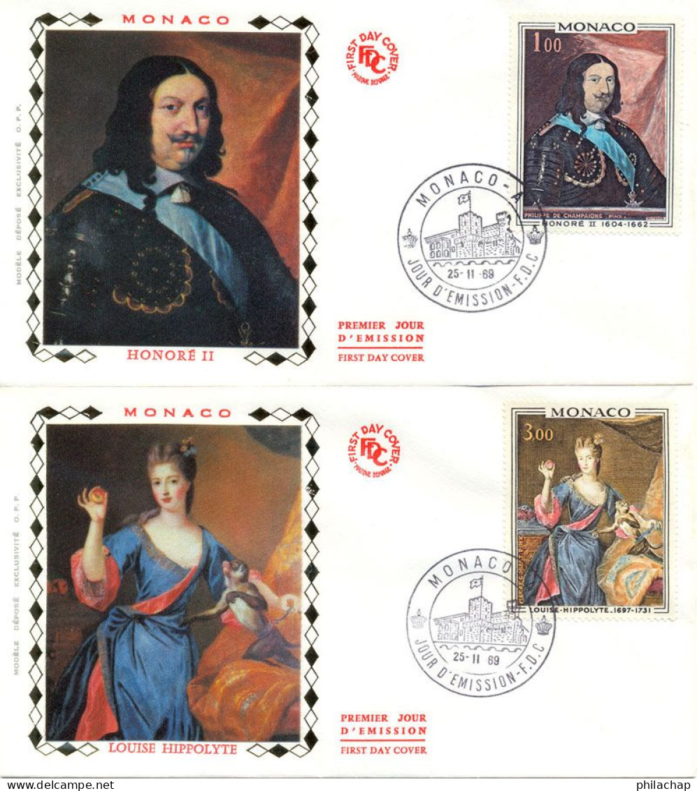 Monaco FDC 1969 Yvert 797 / 798 Princes Et Princesses - FDC