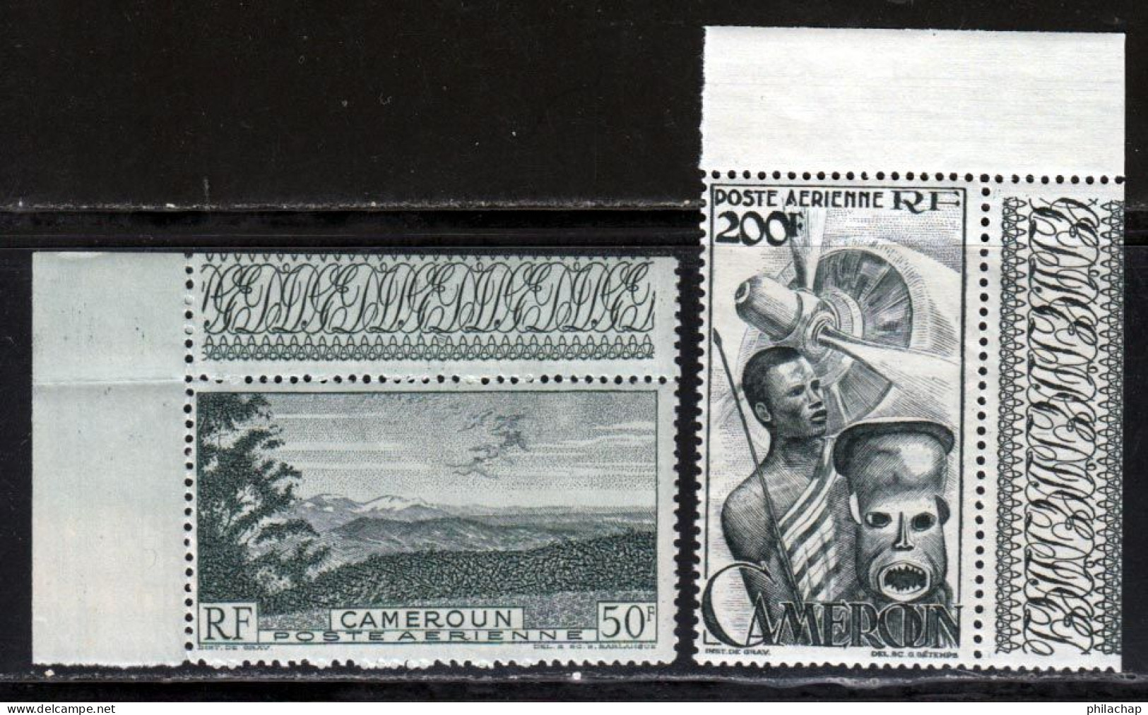 Cameroun PA 1947 Yvert 38 - 40 ** TB - Neufs