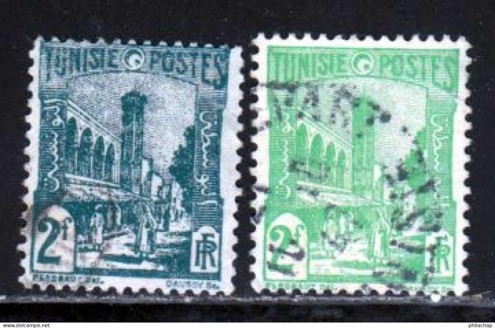 Tunisie 1945 Yvert 281 - 281A (o) B Oblitere(s) - Usati