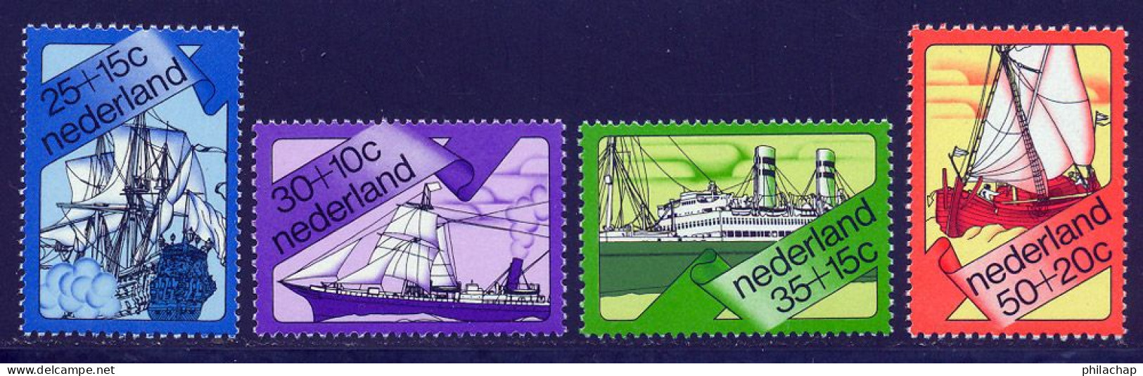 Pays-Bas 1973 Yvert 978 / 981 ** TB - Nuevos