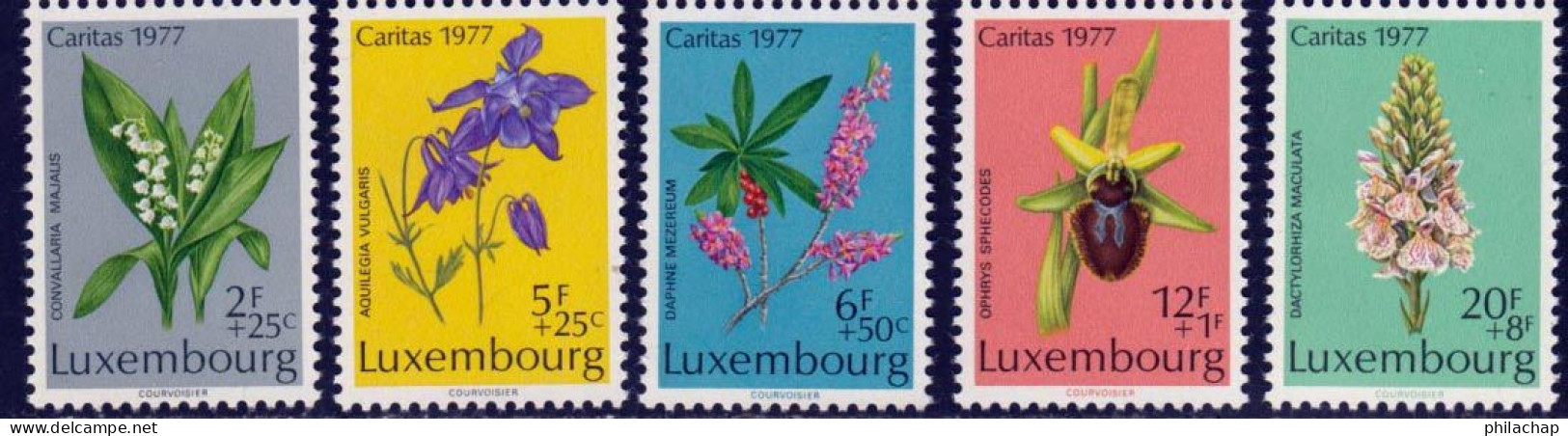 Luxembourg 1977 Yvert 907 / 911 ** TB Bord De Feuille - Unused Stamps