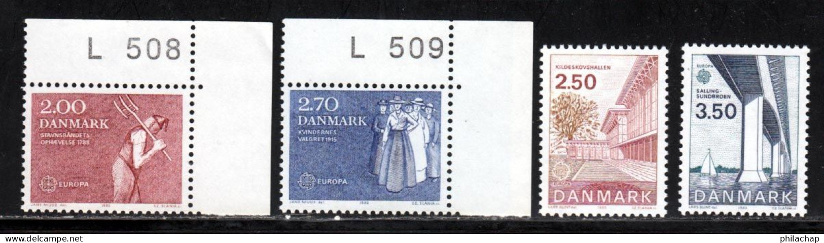 Danemark 1984 Yvert 752-753-784-785 ** TB - Nuevos