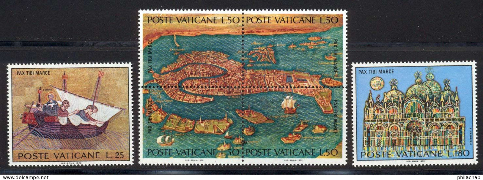 Vatican 1972 Yvert 536 / 541 ** TB Bord De Feuille - Nuovi