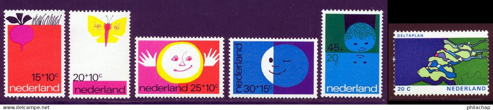 Pays-Bas 1972 Yvert 938 / 943 ** TB - Unused Stamps