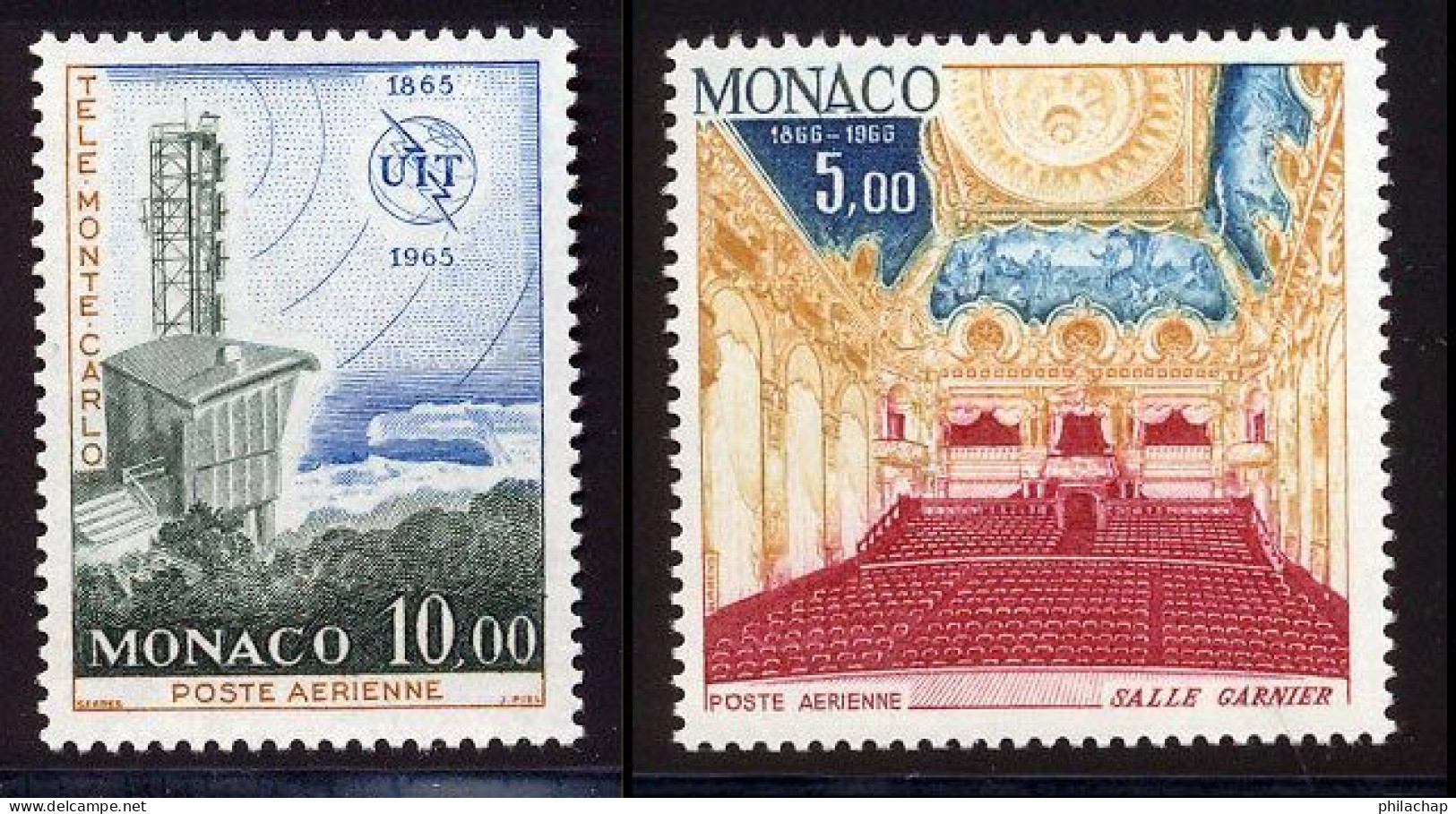 Monaco PA 1966 Yvert 84 - 86 ** TB - Posta Aerea