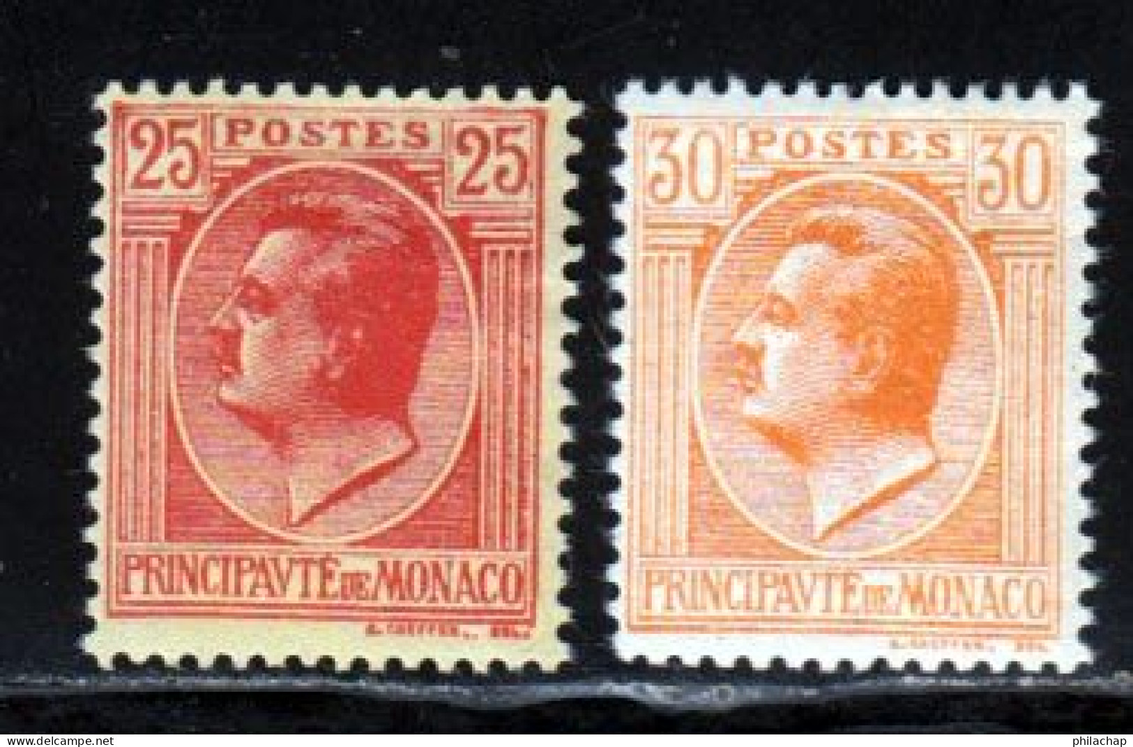 Monaco 1924 Yvert 81 - 82 * TB Charniere(s) - Ongebruikt